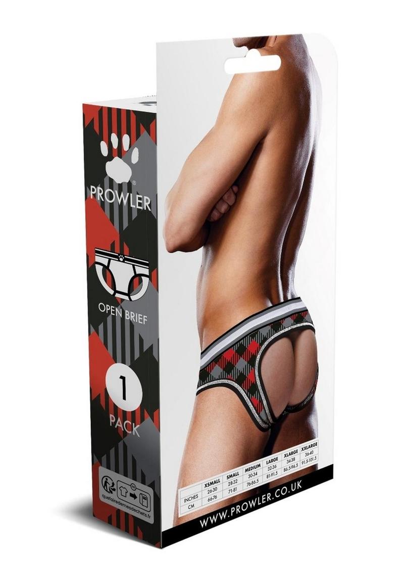 Load image into Gallery viewer, Prowler Tartan 1 Opn Brf Md Blk/Red Fu23
