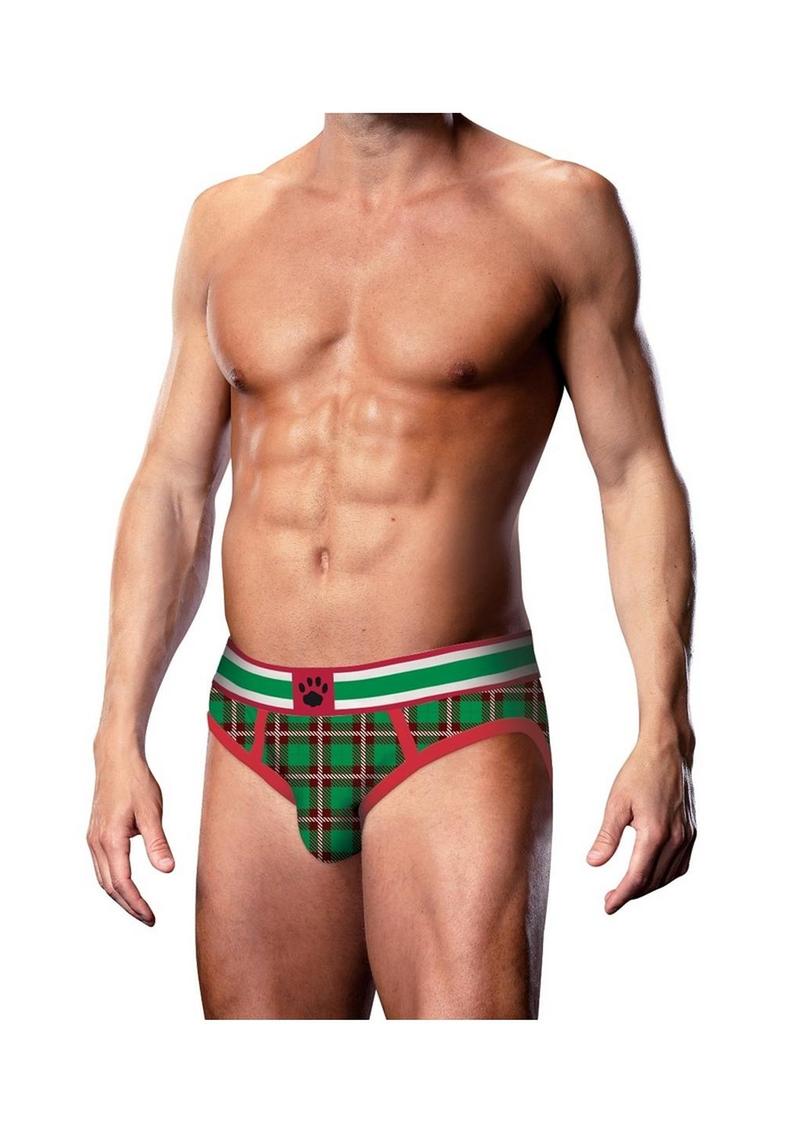 Load image into Gallery viewer, Prowler Tartan 2 Brief Sm Grn/Red Fw23 - Green/Red - Small
