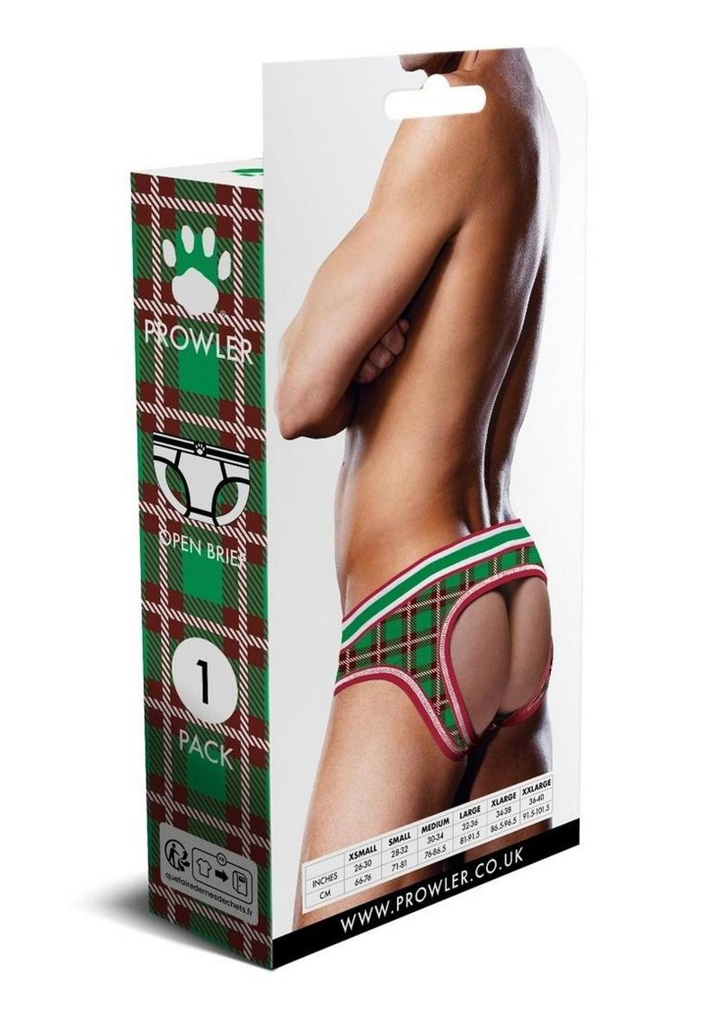 Load image into Gallery viewer, Prowler Tartan 2 Opn Brf XL Grn/Red Fw23
