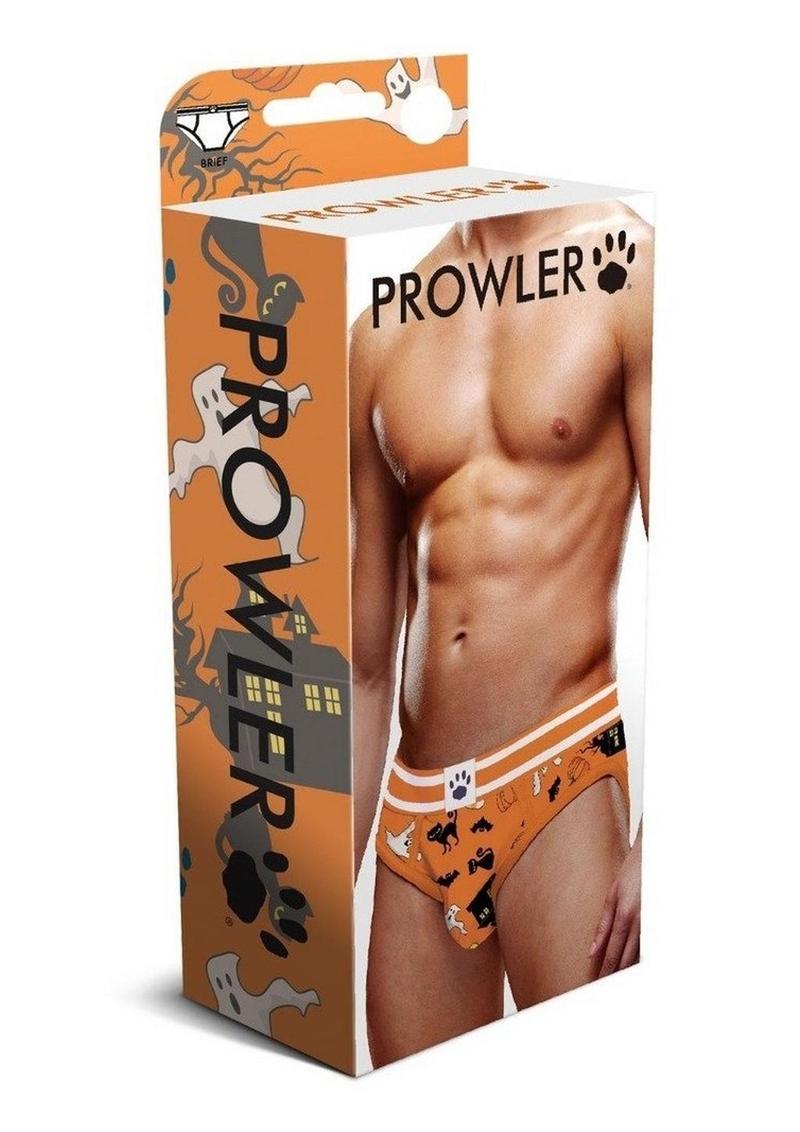 Load image into Gallery viewer, Prowler Halloween Brief - Black/Orange - XSmall
