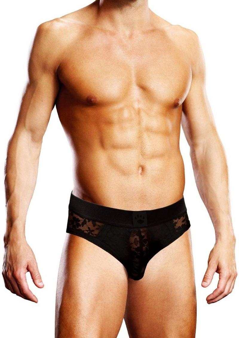 Load image into Gallery viewer, Prowler Lace Open Brief - Black - Large
