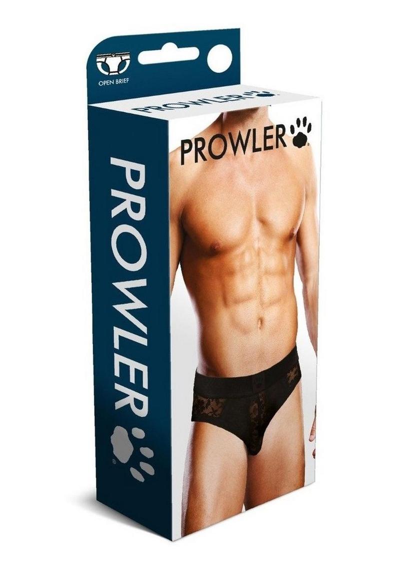 Load image into Gallery viewer, Prowler Lace Open Brief - Black - Small
