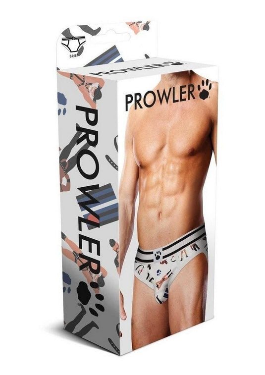 Prowler Leather Pride Brief - Black/White - Small