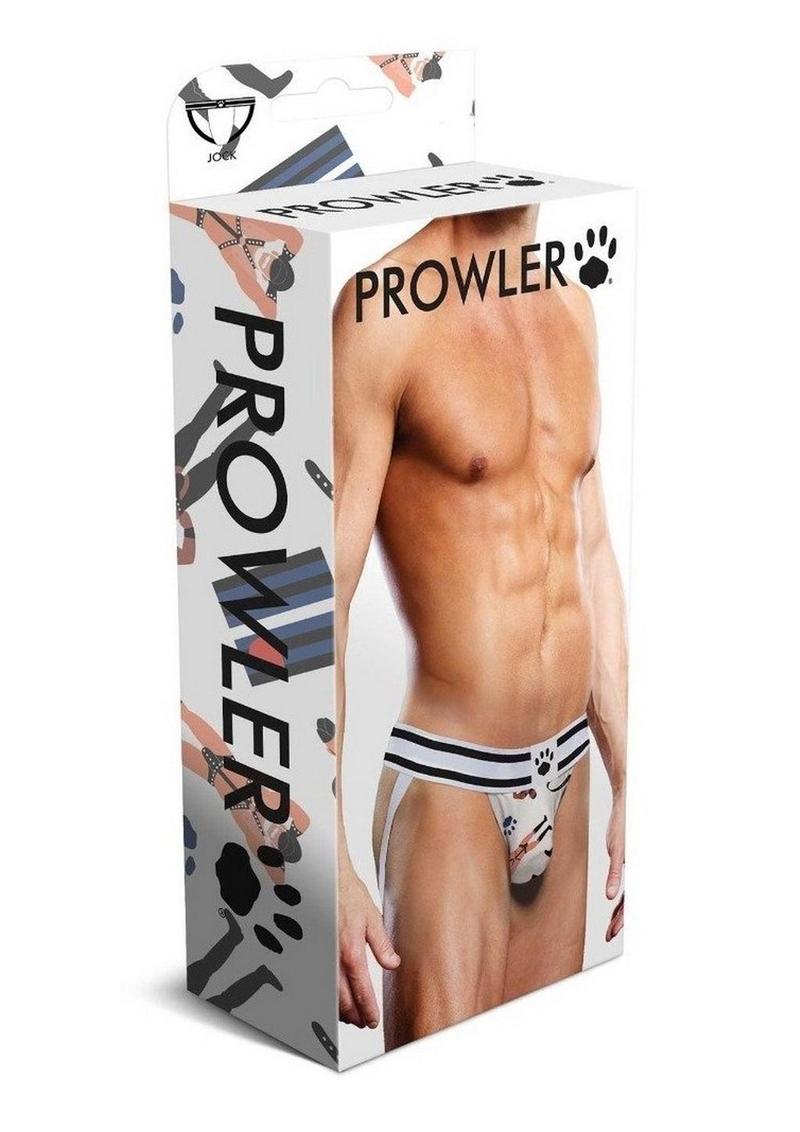 Load image into Gallery viewer, Prowler Leather Pride Jock - Black/White - Small
