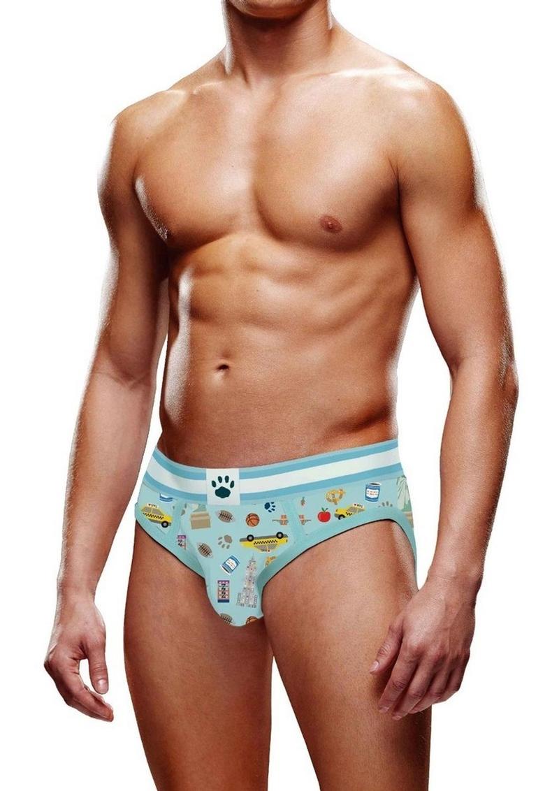 Load image into Gallery viewer, Prowler NYC Brief - Blue/White - Large
