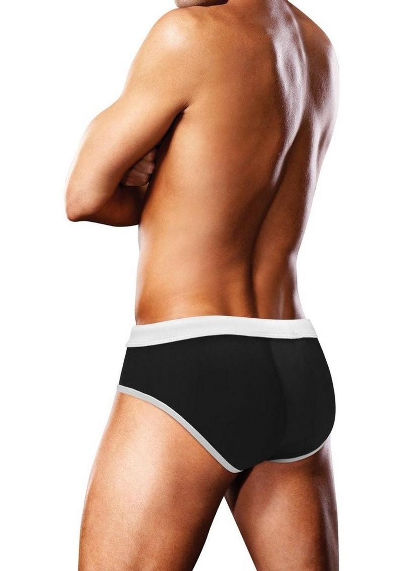 Load image into Gallery viewer, Prowler Oversized Paw Swimming Brief - Black/Multicolor/Rainbow - Medium
