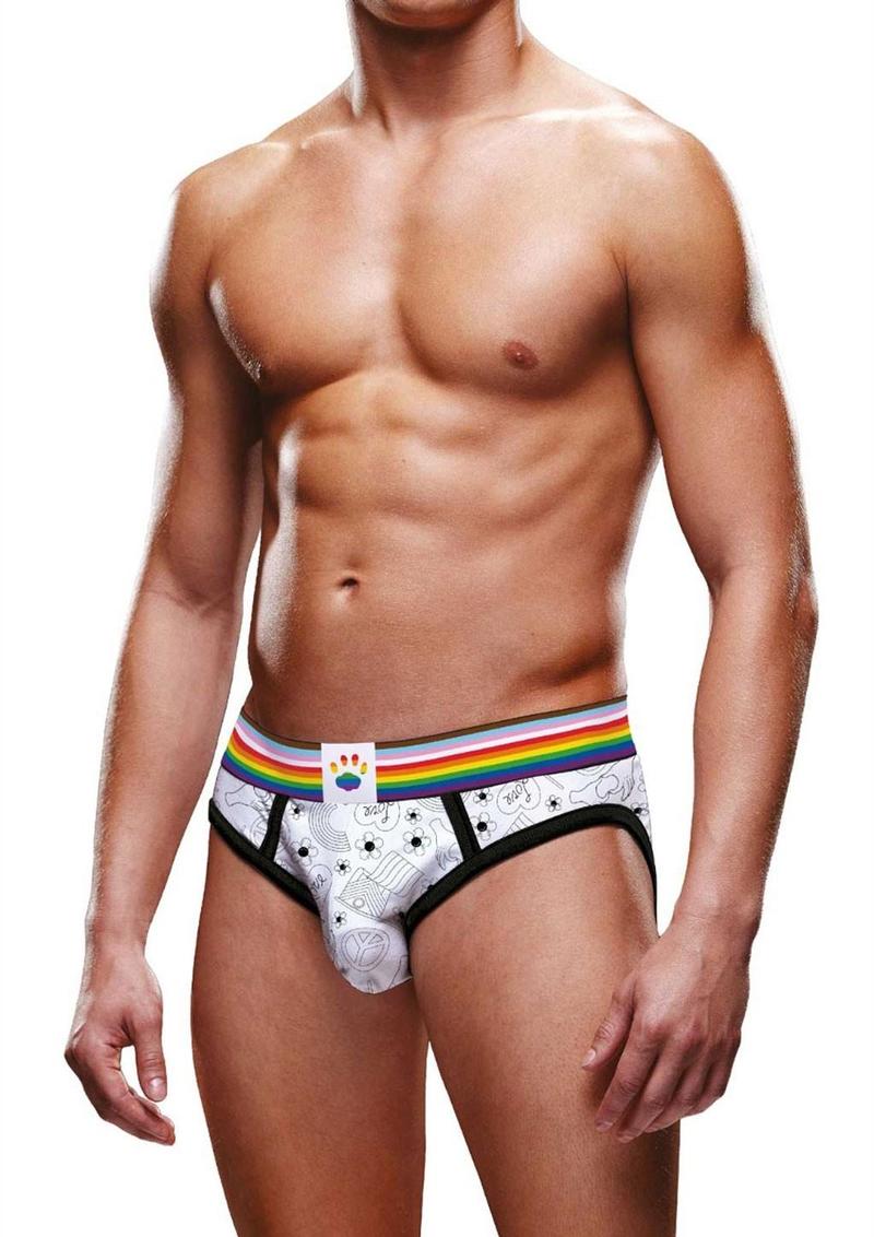 Load image into Gallery viewer, Prowler Pride Love and Peace 3 Brief - Multicolor/Rainbow - XLarge
