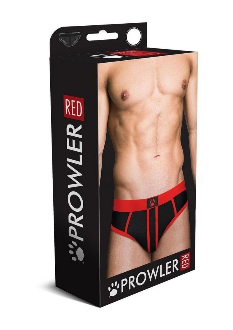 Load image into Gallery viewer, Prowler Red Ass-Less Brief - Black/Red - Large
