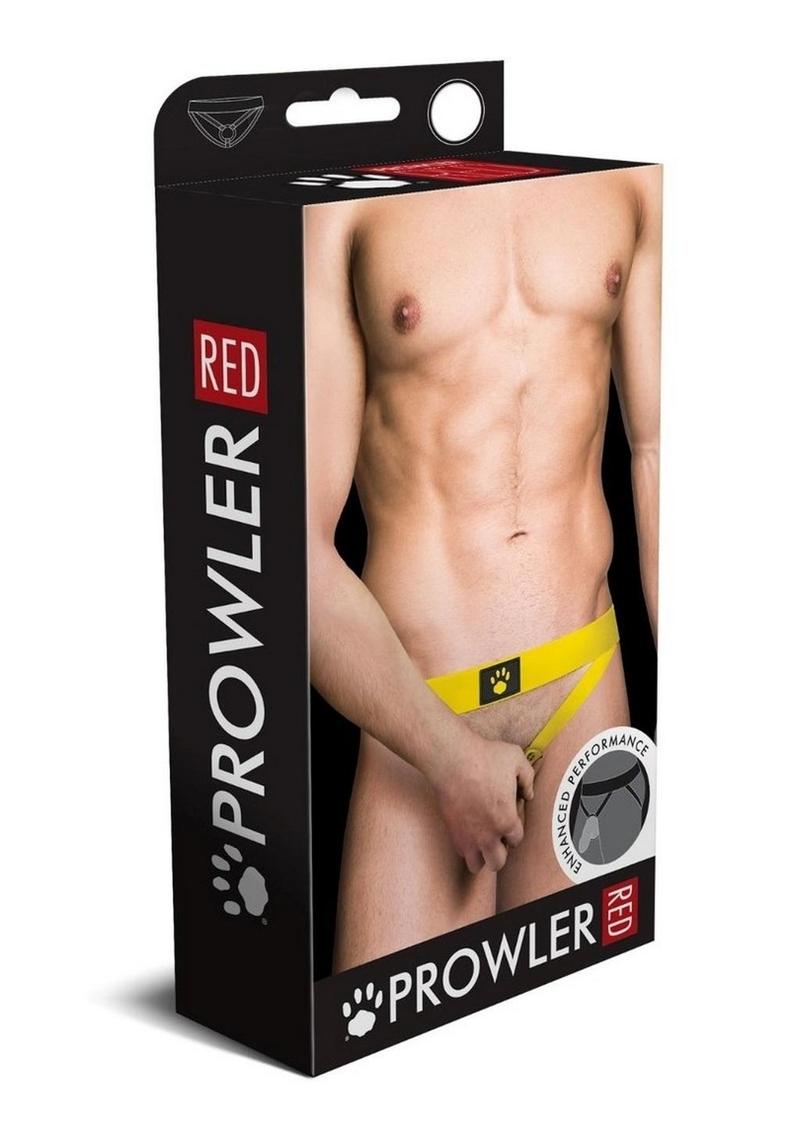 Load image into Gallery viewer, Prowler Red Ass-Less Cock Ring - Black/Yellow - Large
