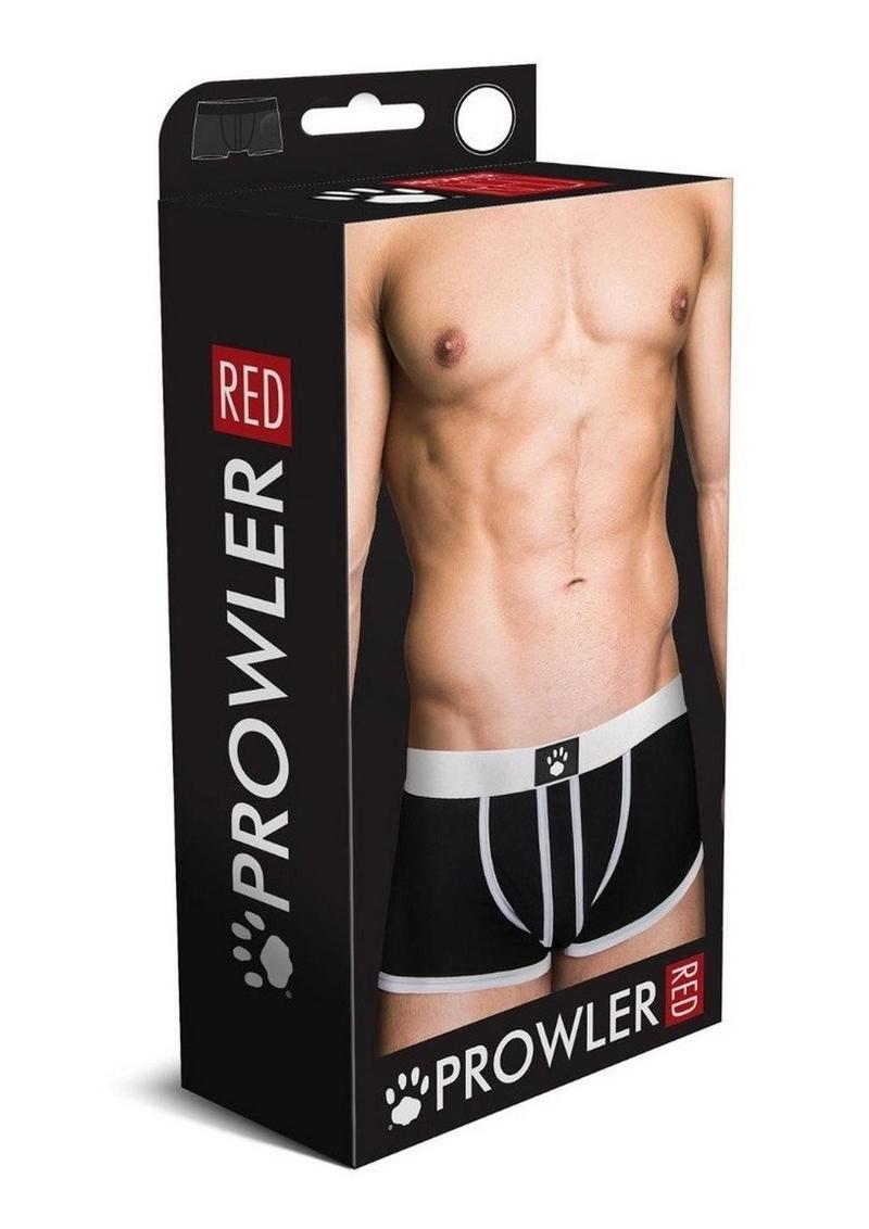 Load image into Gallery viewer, Prowler Red Ass-Less Trunk - Black/White - Large
