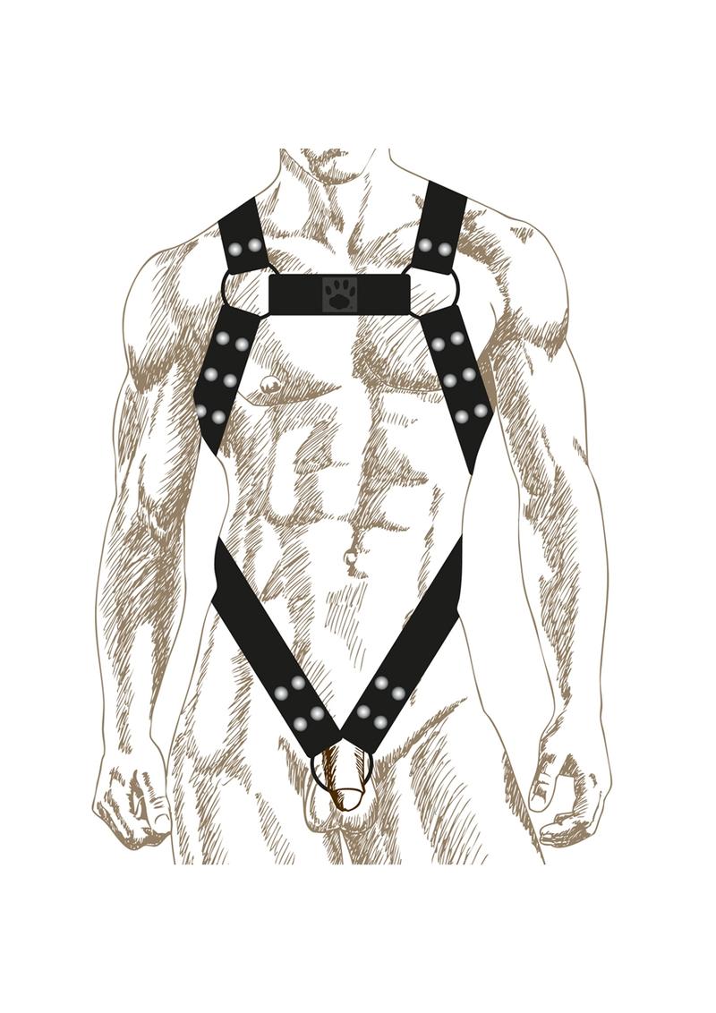 Load image into Gallery viewer, Prowler Red Butch Body Harness - Black/Silver - Small
