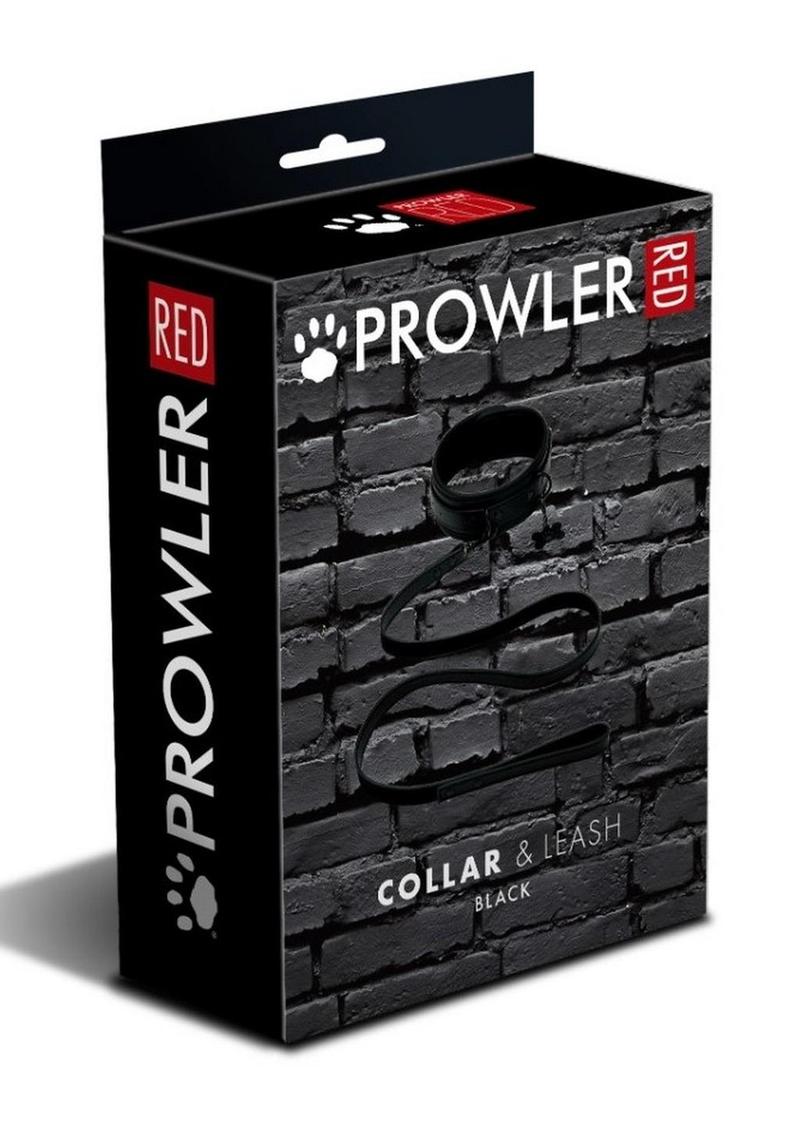 Load image into Gallery viewer, Prowler Red Collar and Leash - Black
