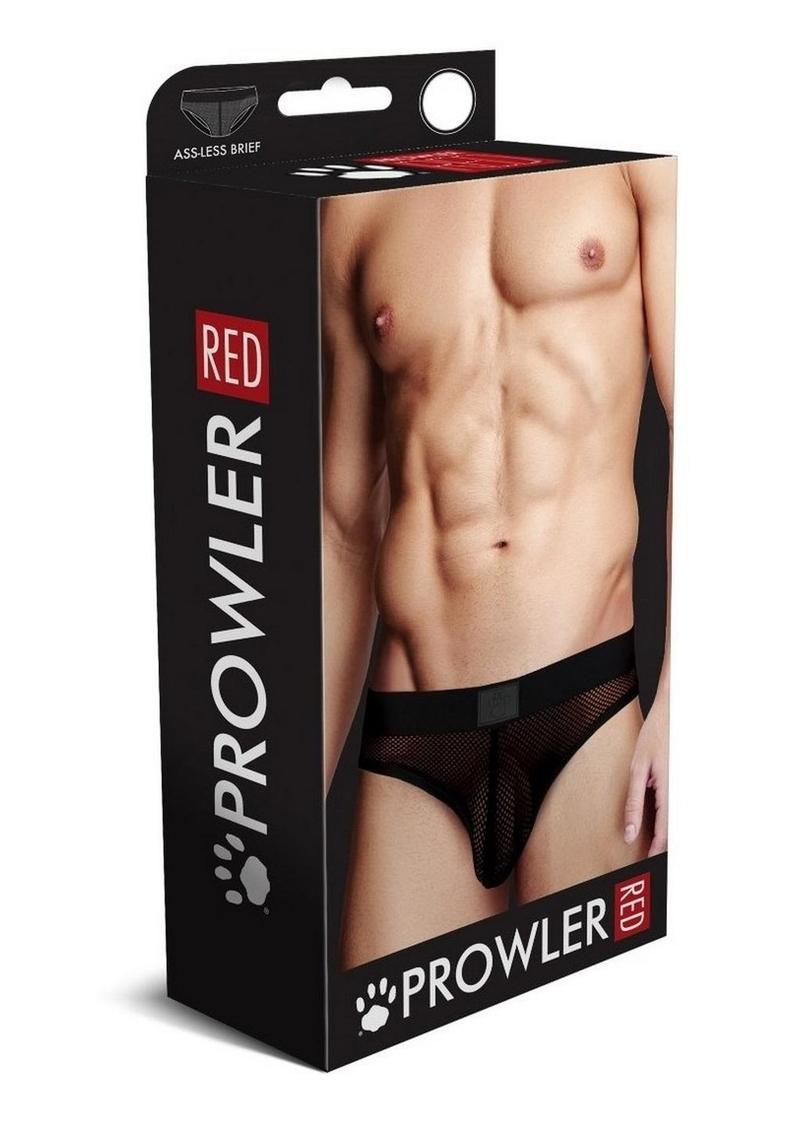 Load image into Gallery viewer, Prowler Red Ass Less Brief Blk Lg
