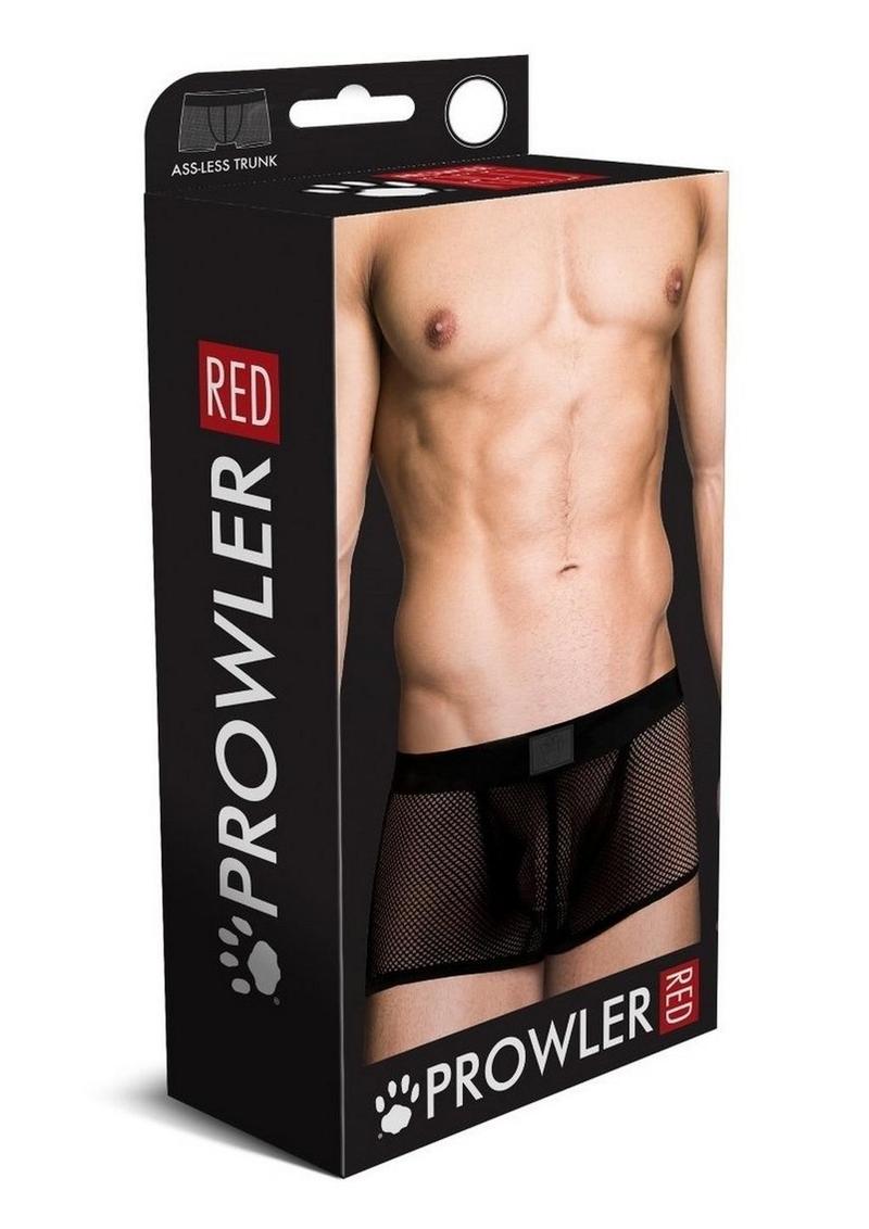 Load image into Gallery viewer, Prowler Red Fishnet Ass-Less Trunk - Black - Small
