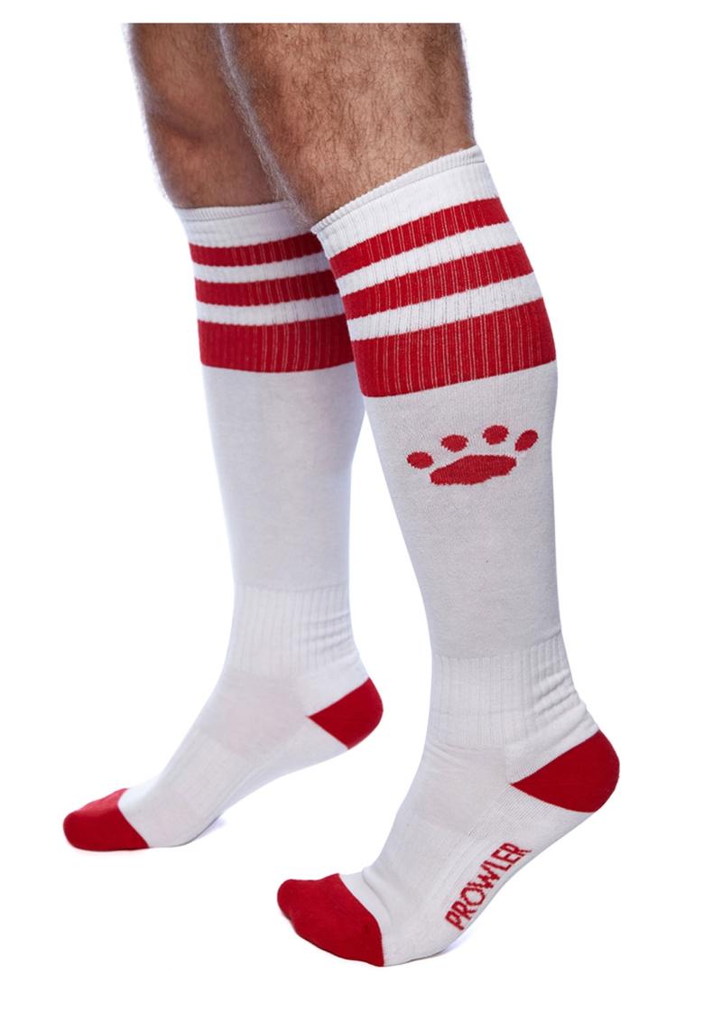 Load image into Gallery viewer, Prowler Red Football Socks - Multicolor/Red/White
