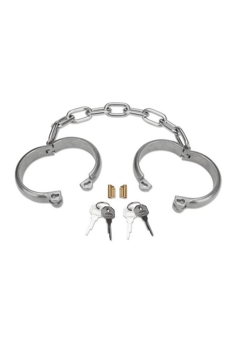 Load image into Gallery viewer, Prowler Red Heavy Duty Metal Handcuffs - Stainless - Silver/Steel
