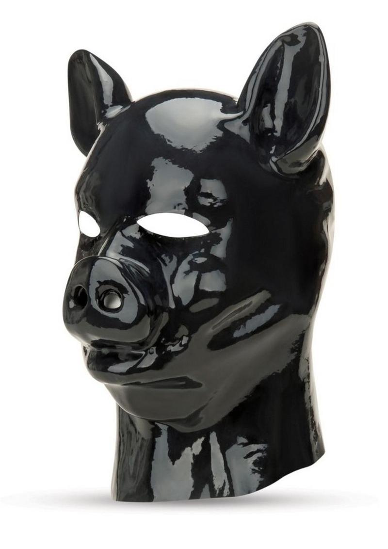 Load image into Gallery viewer, Prowler Red Latex Pig Hood - Black
