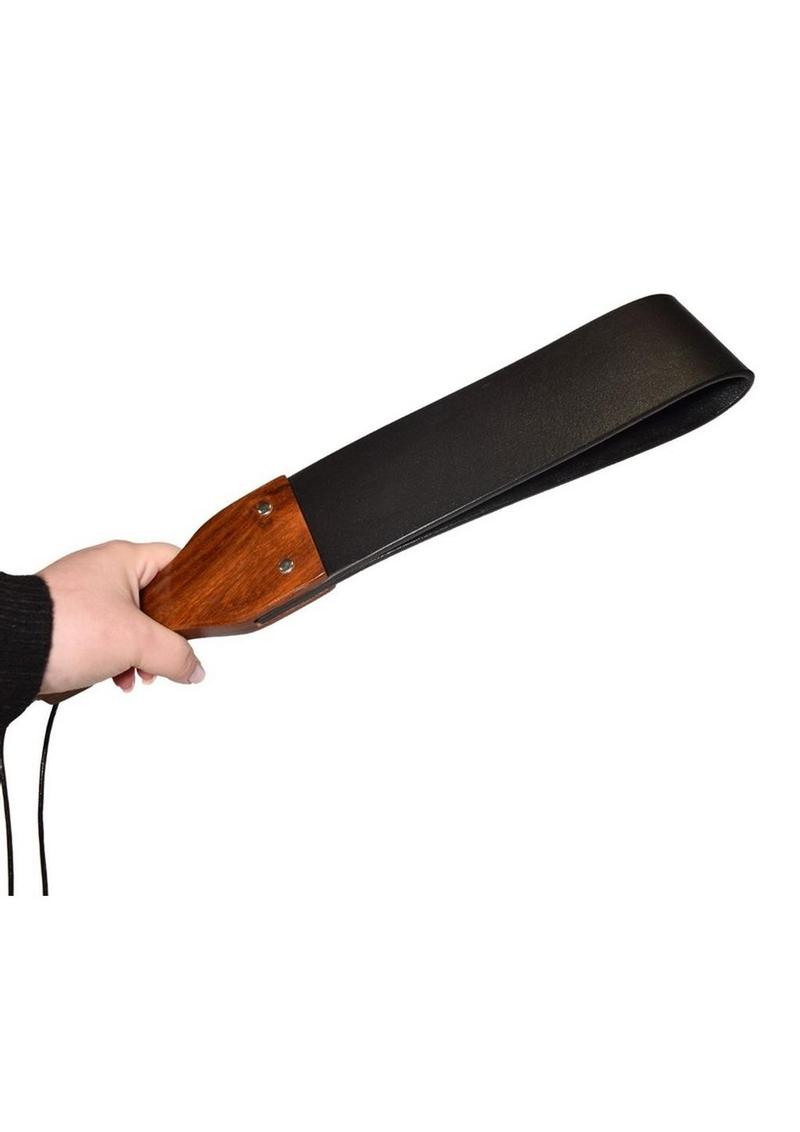 Load image into Gallery viewer, Prowler Red Leather and Wood Flapper Paddle - Black/Brown
