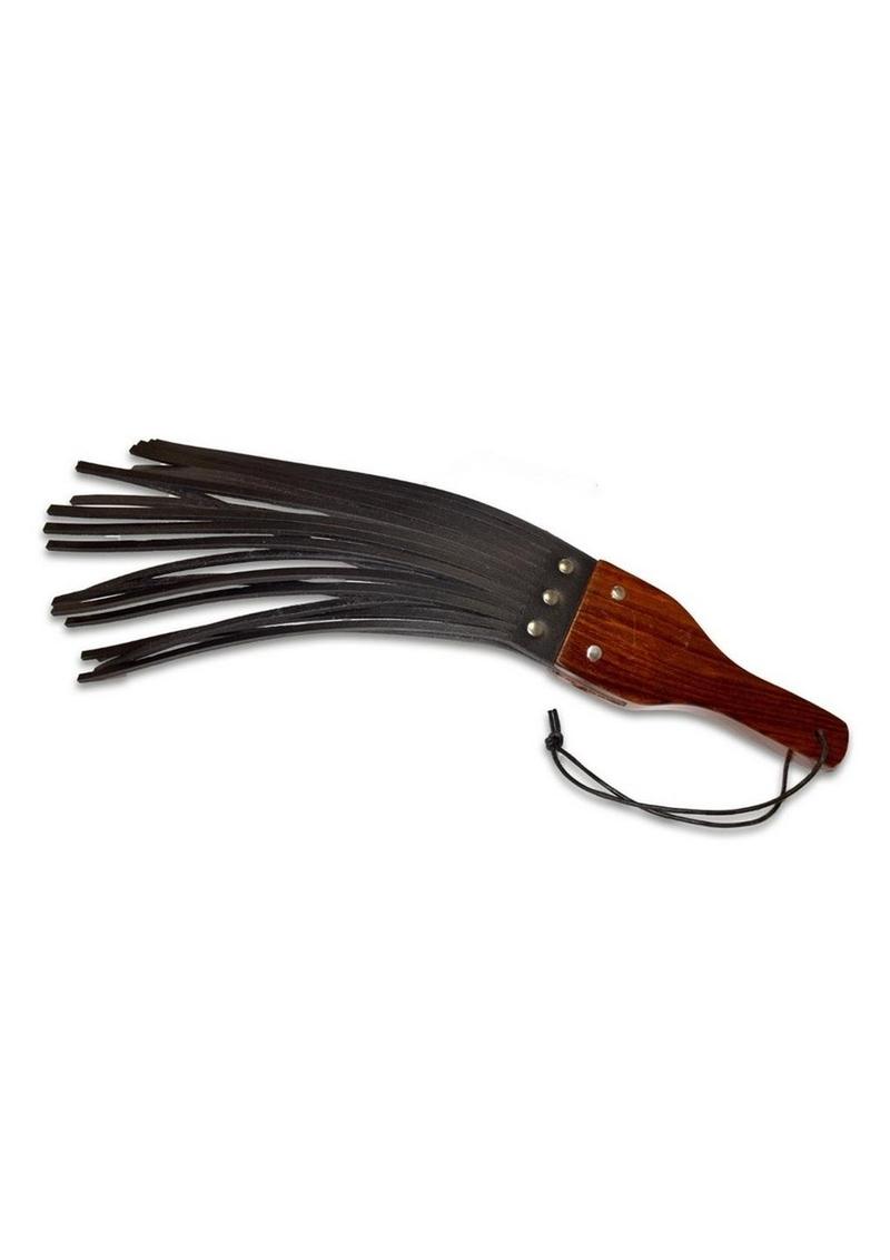 Load image into Gallery viewer, Prowler Red Leather and Wood Fringe Paddle - Black/Brown
