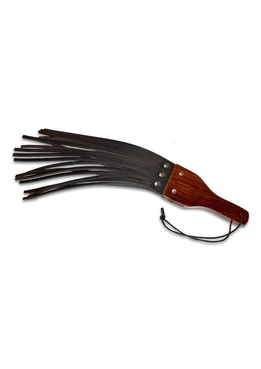 Prowler Red Leather and Wood Fringe Paddle - Black/Brown