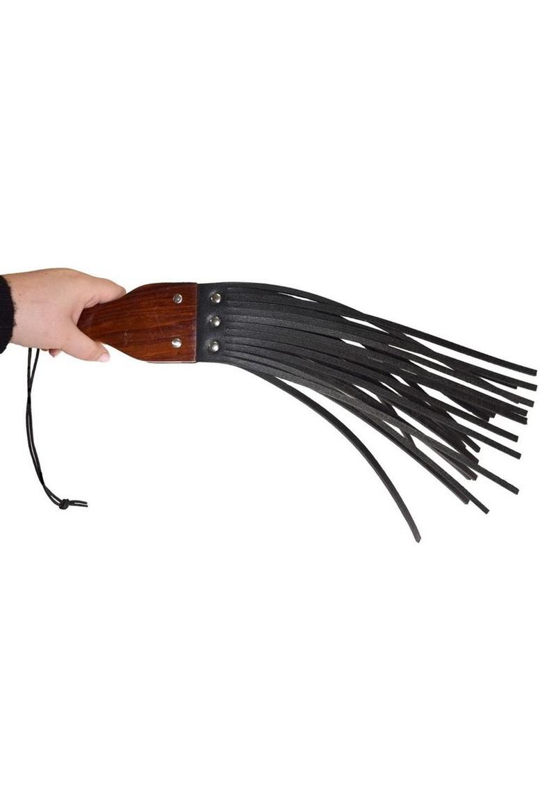 Load image into Gallery viewer, Prowler Red Leather and Wood Fringe Paddle
