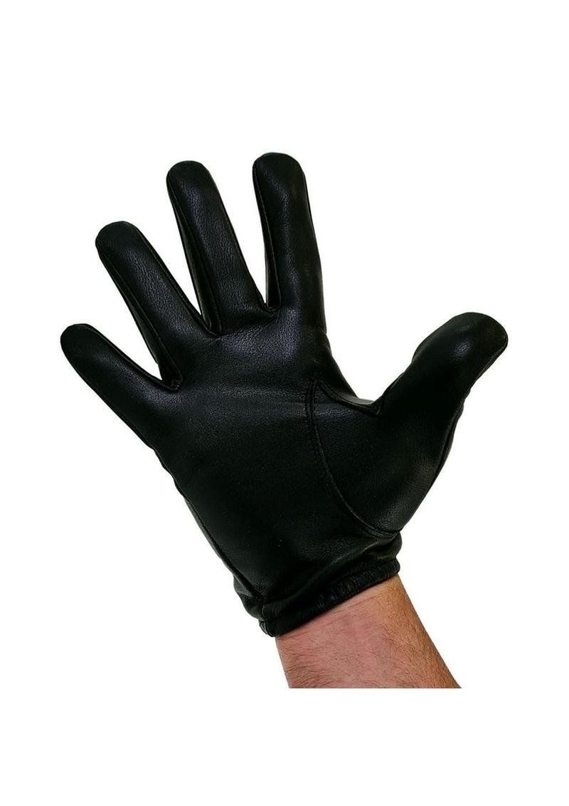 Load image into Gallery viewer, Prowler Red Leather Gloves - Black - Large
