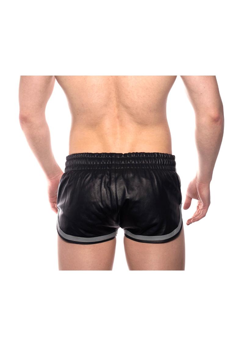 Load image into Gallery viewer, Prowler Red Leather Sport Shorts - Black/Gray/Grey - Medium
