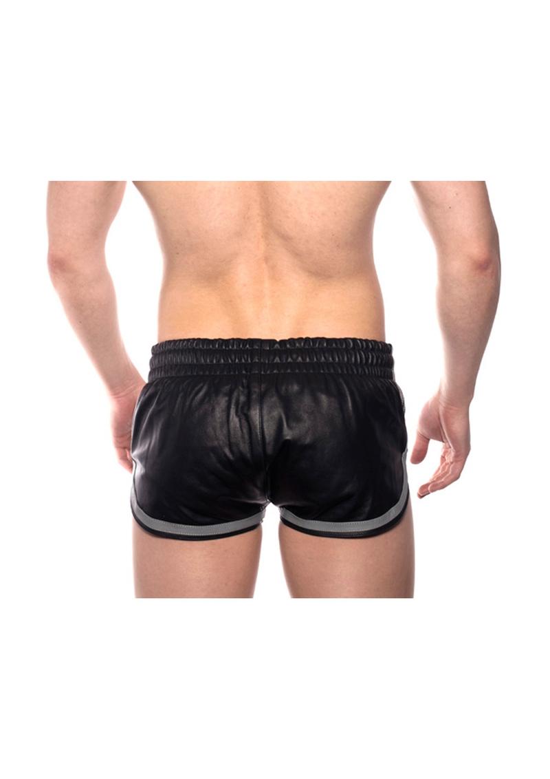 Load image into Gallery viewer, Prowler Red Leather Sport Shorts - Black/Gray/Grey - XSmall
