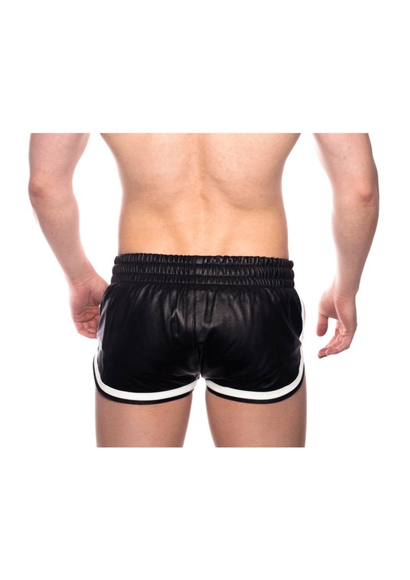 Load image into Gallery viewer, Prowler Red Leather Sport Shorts - Black/White - XSmall
