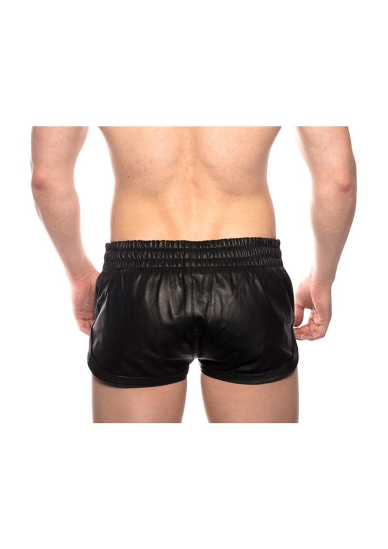 Load image into Gallery viewer, Prowler Red Leather Sport Shorts - Black - XSmall
