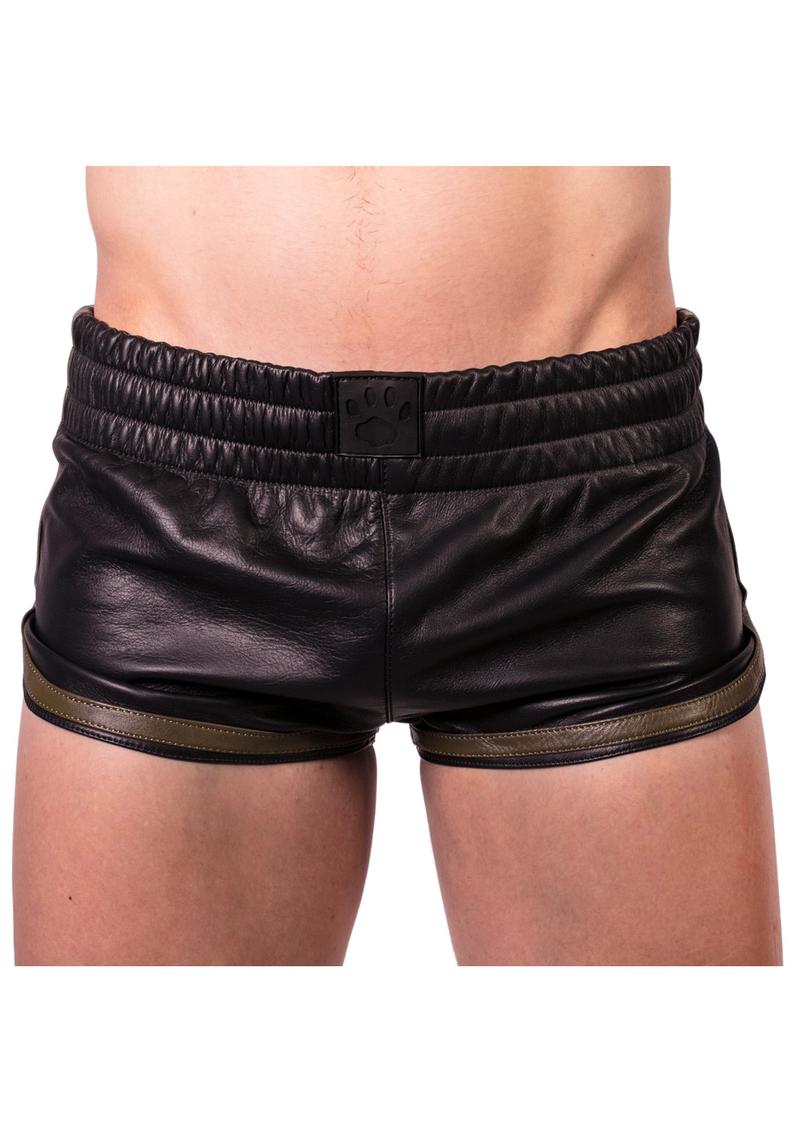 Load image into Gallery viewer, Prowler Red Leather Sport Shorts - Black/Green - XXLarge
