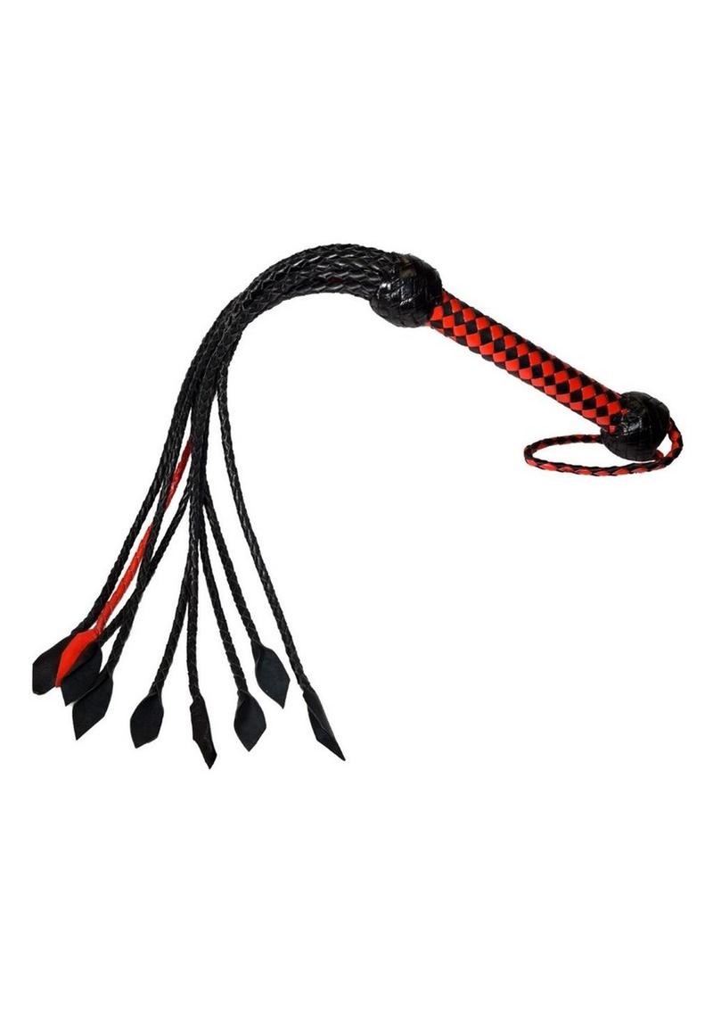 Load image into Gallery viewer, Prowler Red Short Handle Flogger - Black/Red
