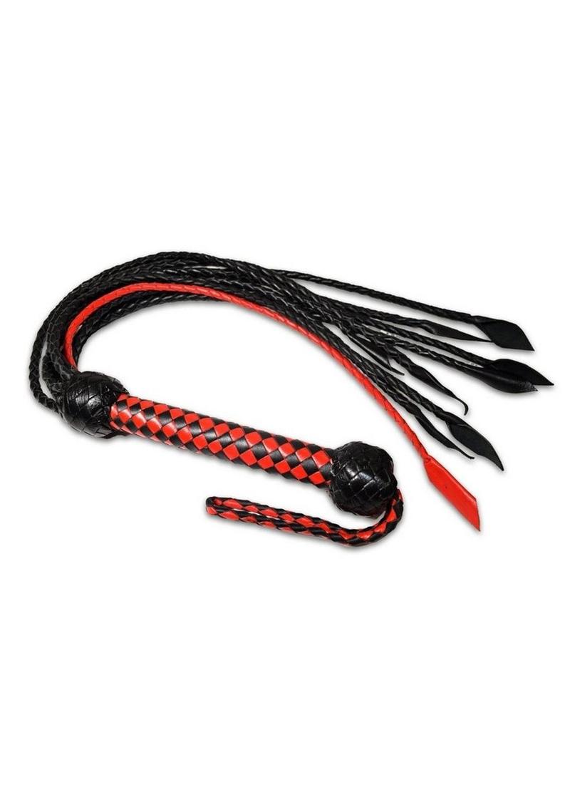 Load image into Gallery viewer, Prowler Red Short Handle Flogger - Black/Red
