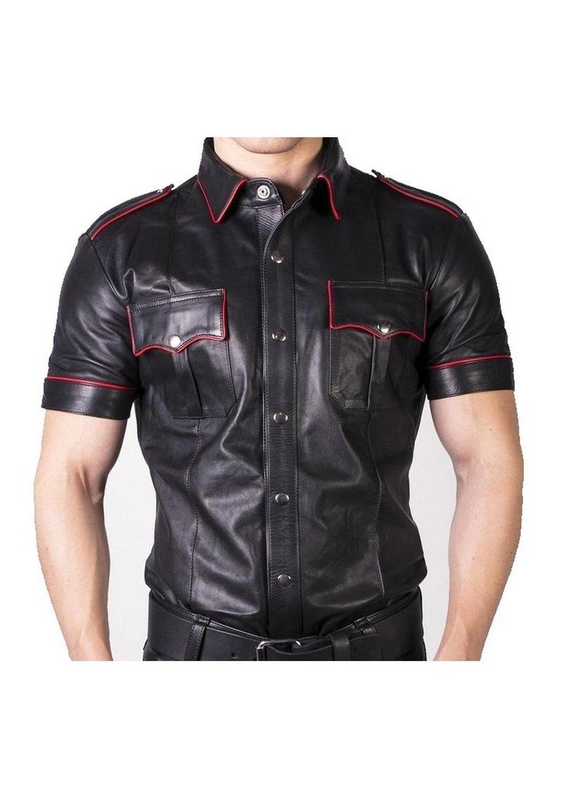 Load image into Gallery viewer, Prowler Red Slim Fit Police Shirt - Black/Multicolor/Red - Large
