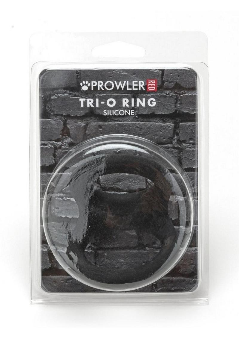 Load image into Gallery viewer, Prowler Red Tri-O Silicone Ring - Black
