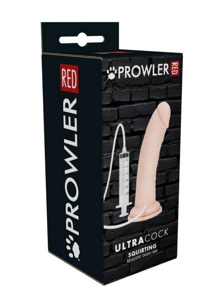 Prowler Red Ultra Cock Realistic Squirting Dildo - Vanilla - 8in