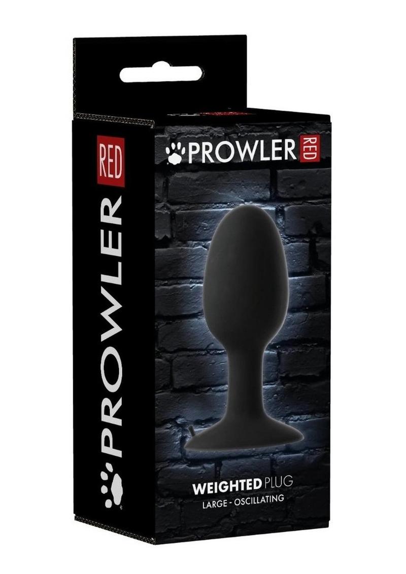 Load image into Gallery viewer, Prowler Weighted Butt Plug - Black - Large
