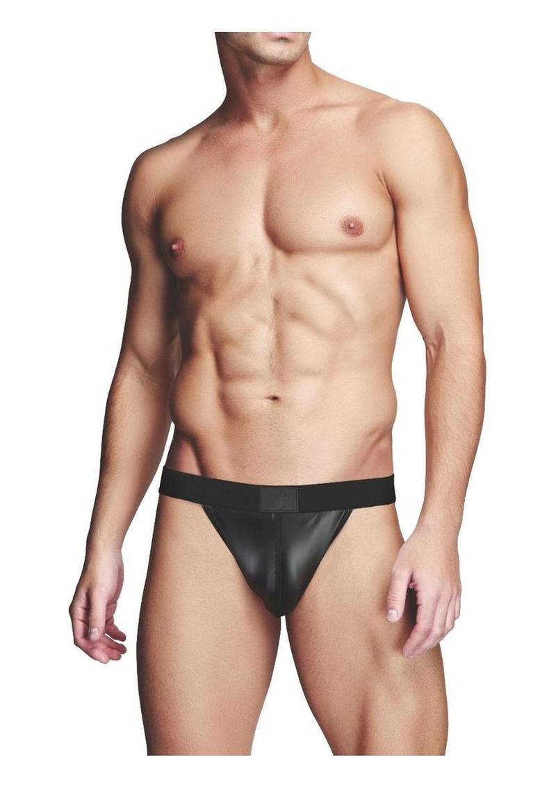 Load image into Gallery viewer, Prowler Red Wetlook Ass-Less Jock - Black - Small
