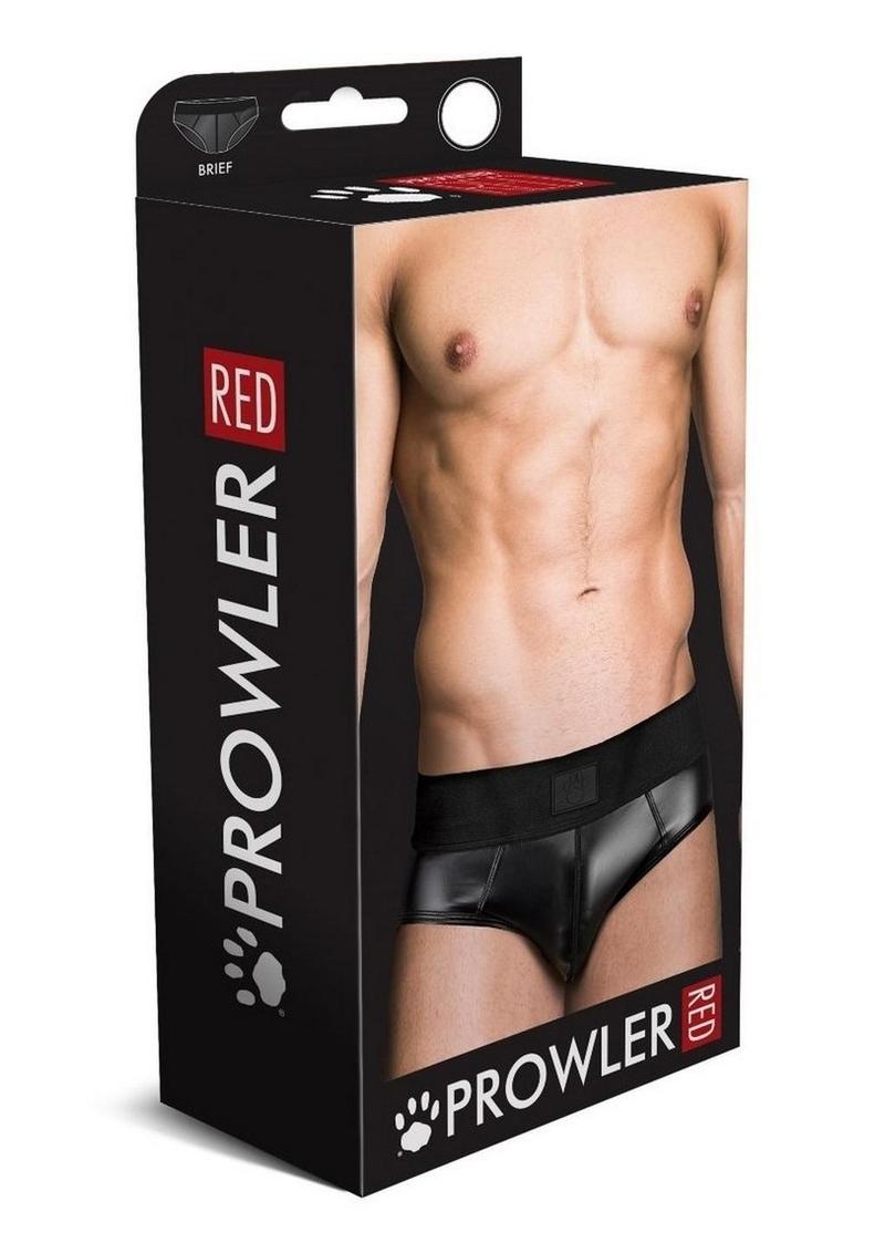 Load image into Gallery viewer, Prowler Red Wetlook Brief - Black - Large
