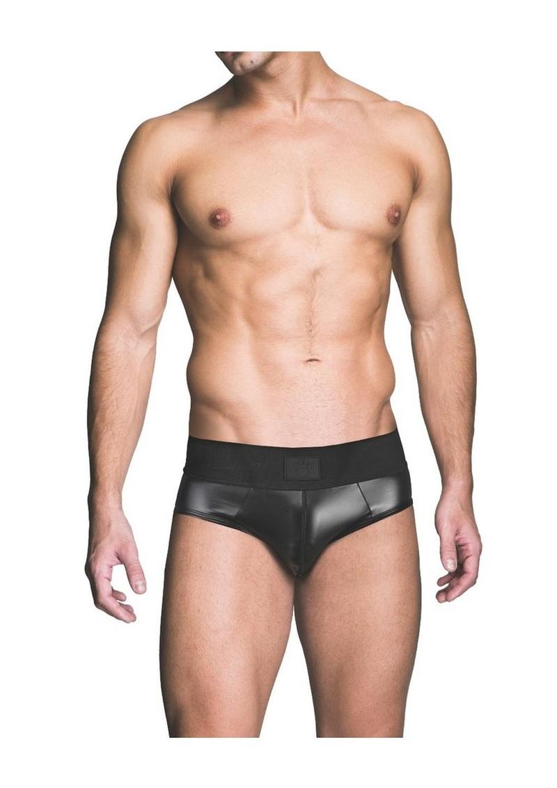 Load image into Gallery viewer, Prowler Red Wetlook Brief - Black - Large
