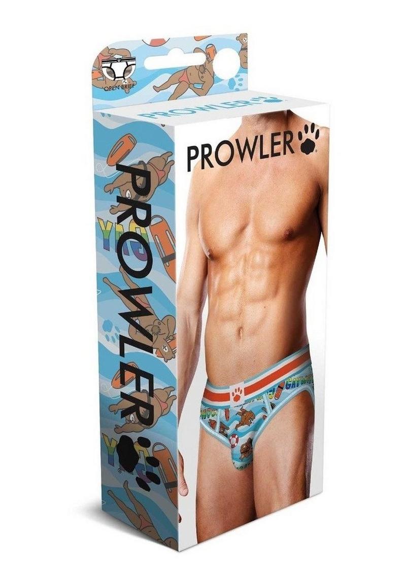 Load image into Gallery viewer, Prowler Gaywatch Bears Open Brief - Blue/Orange - Small
