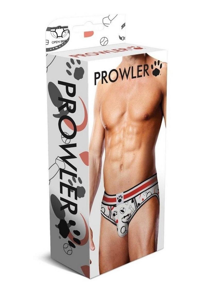 Load image into Gallery viewer, Prowler Puppie Print Open Brief - Black/White - Small
