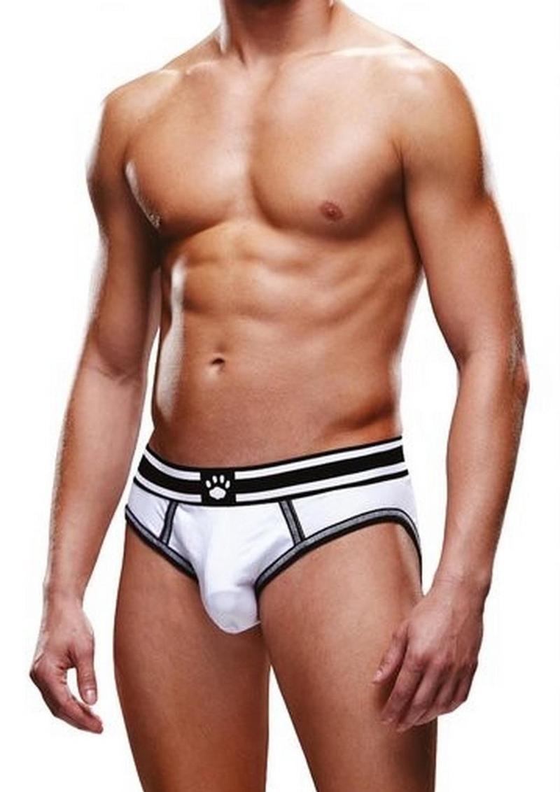 Load image into Gallery viewer, Prowler White/Black Open Brief - Black/White - Large
