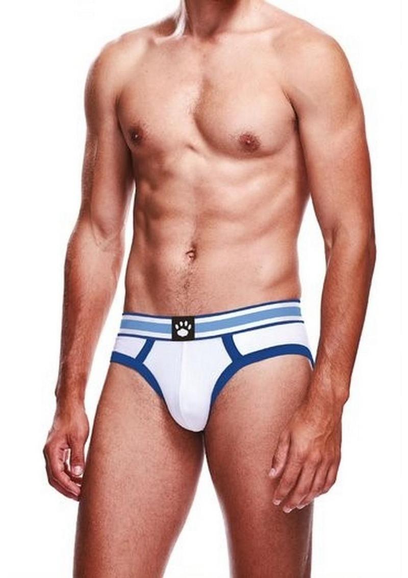 Load image into Gallery viewer, Prowler White/Blue Brief - Blue/White - Large
