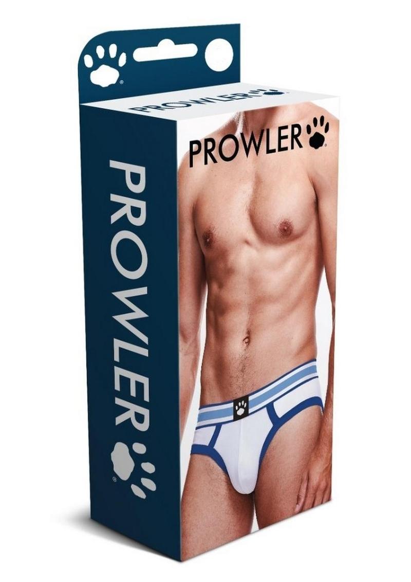 Load image into Gallery viewer, Prowler White/Blue Brief - Blue/White - Small
