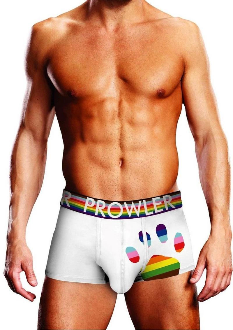 Load image into Gallery viewer, Prowler White Oversized Paw Trunk - Multicolor/Rainbow/White - Large
