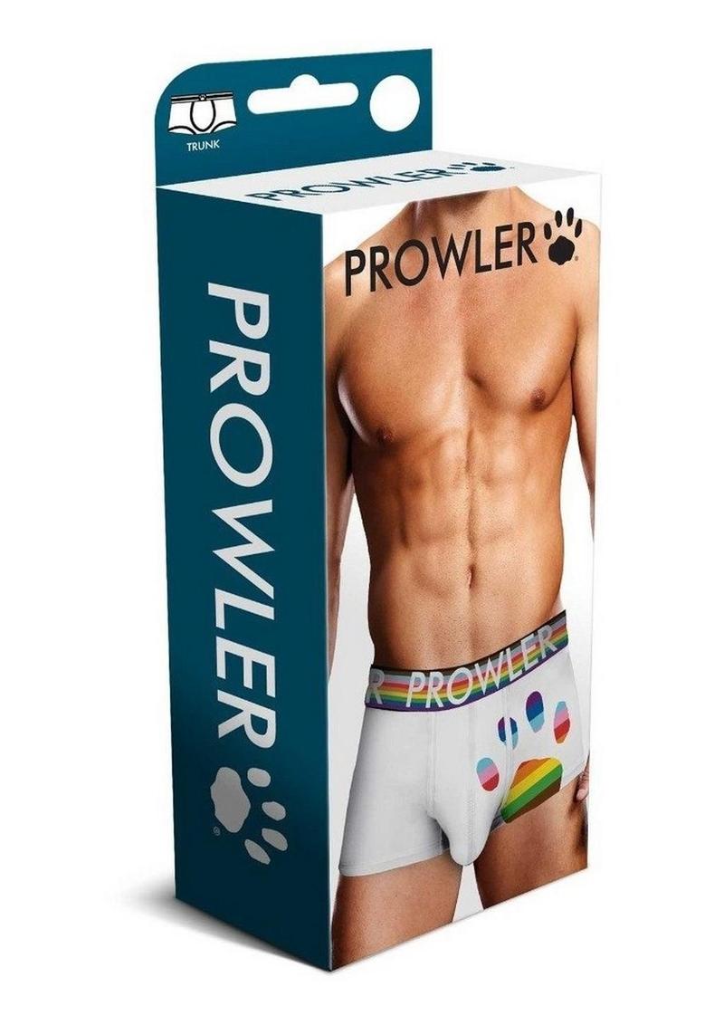 Load image into Gallery viewer, Prowler White Oversized Paw Trunk - Multicolor/Rainbow/White - Small
