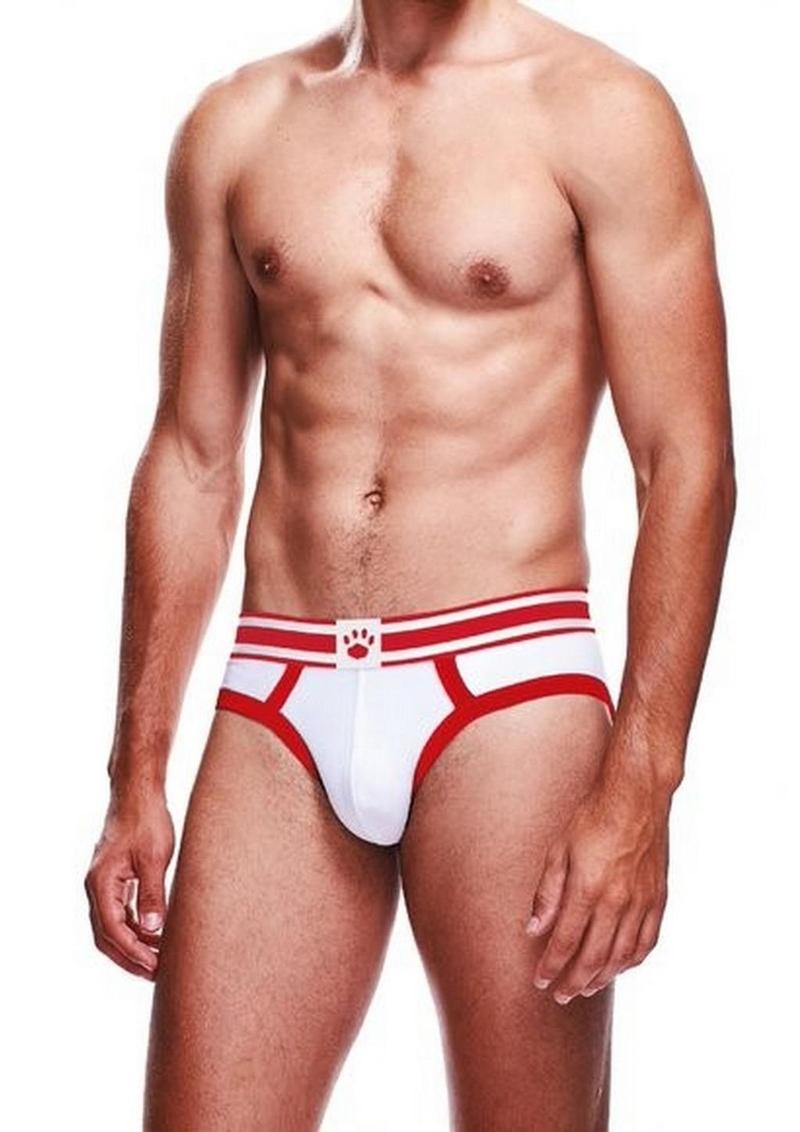 Load image into Gallery viewer, Prowler White/Red Brief - Red/White - Large
