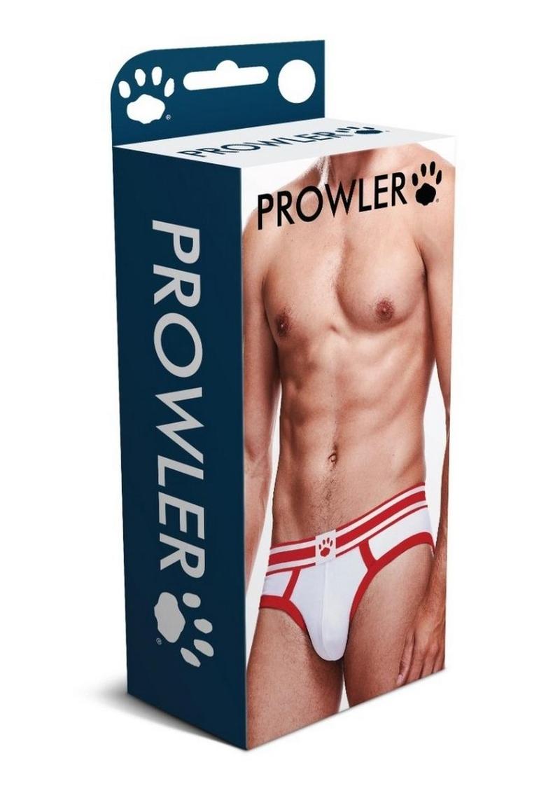 Load image into Gallery viewer, Prowler White/Red Brief - Red/White - Small
