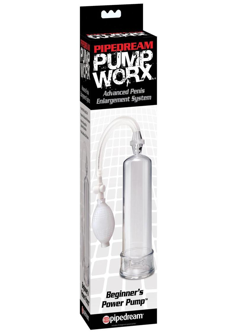 Load image into Gallery viewer, Pump Worx Beginner&#39;s Power Pump Advanced Penis Enlargement System - Clear/White
